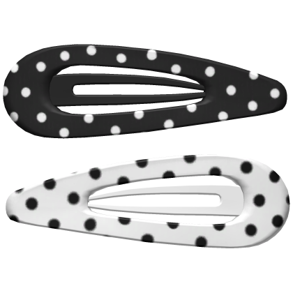 ♡ polka dot hairclips