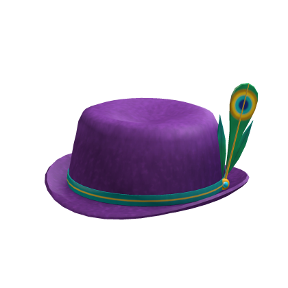 Peacock Plume Velvet Fedora