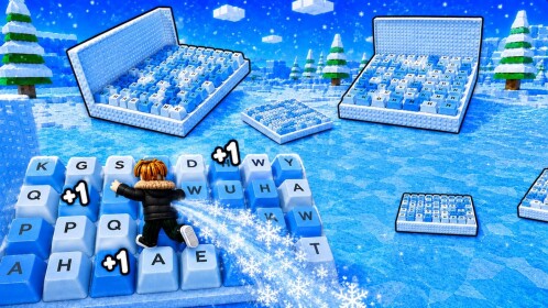 [X3]❄️ +1 ความเร็วในการหลบหนีด้วยคีย์บอร์ดหิมะ 
