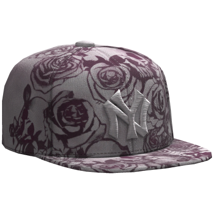 White & Purple Rose NY Sidewept Fitted Cap Roblox item