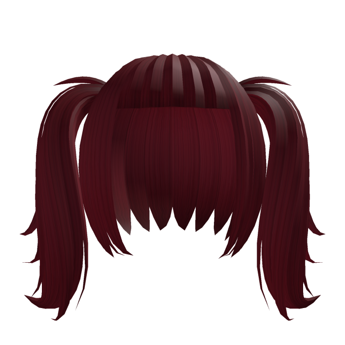 Cute doll fluffy short pigtails in red