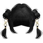Enchanted Messy Twin Buns (Black)