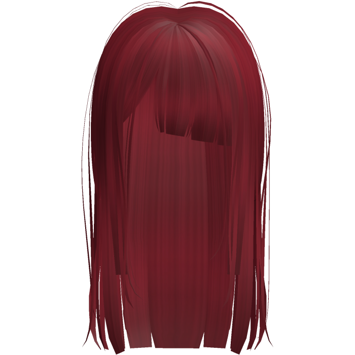 Red Long Messy Goth Short Bangs Horror Hair