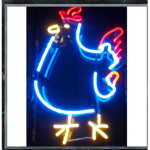 Neon chicken fighters