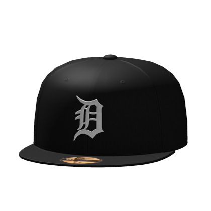 Black Detroit Fitted Cap - Tilted Roblox item