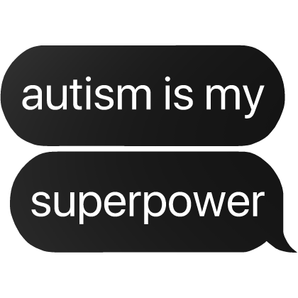 autism is my superpower text thumbnail