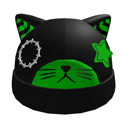 Green Cute Cat Beanie