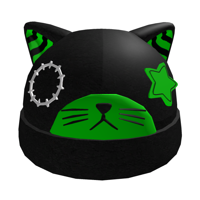 Green Cute Cat Beanie