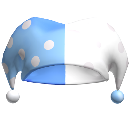 blue jester clown costume hat