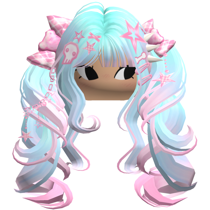 ♡ Scene Fluffy Gyaru Pigtails (Cotton Candy)
