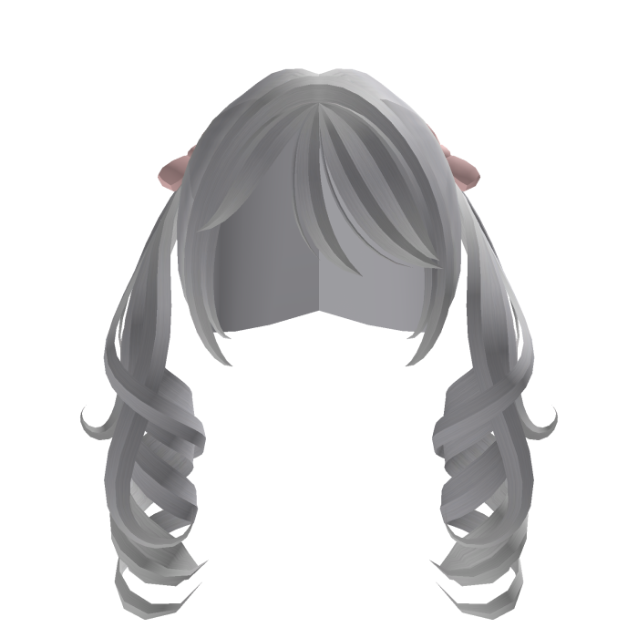 cutesy white bow pigtails 
