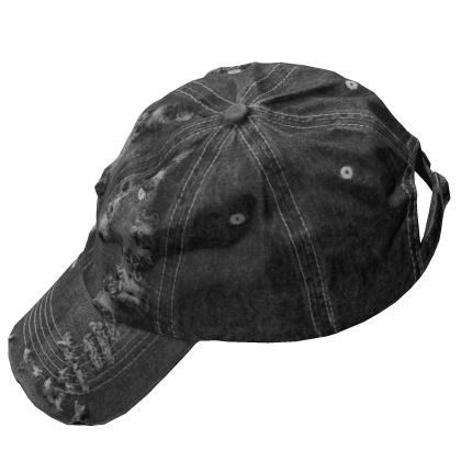 Torn Black Cap | Backwards Roblox item