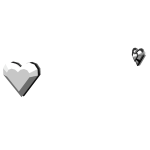 White Diamond Heart Stud Earrings