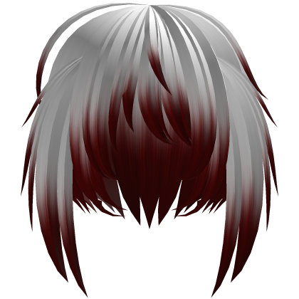 ✚ White to Red Messy Vampire Vkei Yabujin Pigtails Roblox item