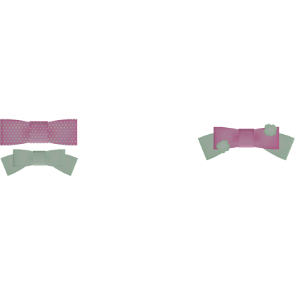. ‿ ♡ pinky dotty clover bows