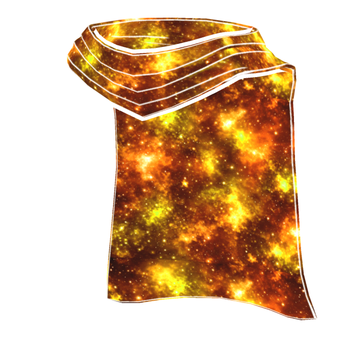 Cartoony Orange Galaxy Cape 🌌