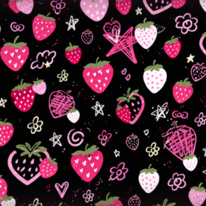 Strawberry Punk  Background Cute Black Pink Emo