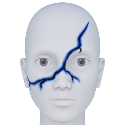 Dark Blue Anime Lightning Void Scar Left