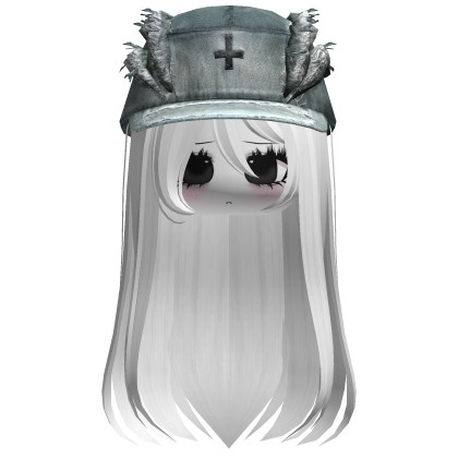 cute moe girl w cross denim cap Roblox item