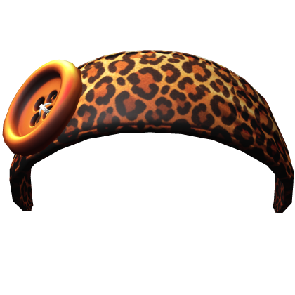 2000s Orange Gyaru Cheetah Button Headband Roblox item