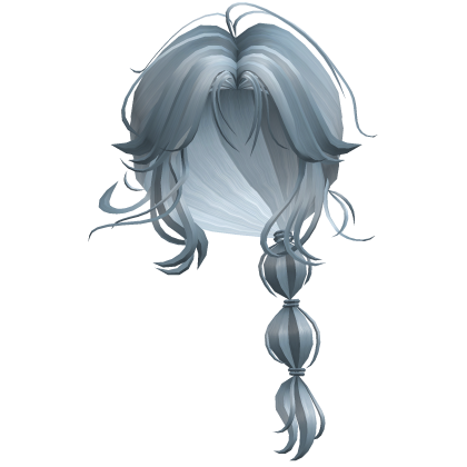 Side Bubble Braid Hair - Ice Blue