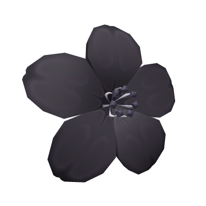 Black Hair Flower Roblox item