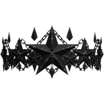 Onyx Black Chainbound Starstone Crown