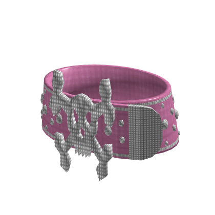Pink Shiny Y2k Rhinestone Skull Belt thumbnail