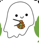 Minty ghost cookies