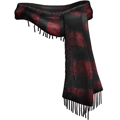 red frayed striped fur emo vkei grunge scarf 1.0