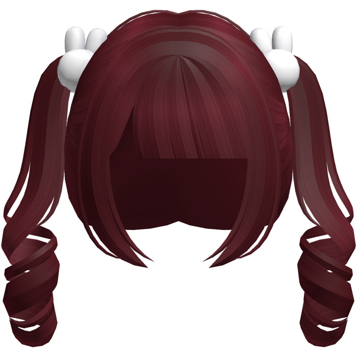 kawaii cutecore curly bunny red pigtails