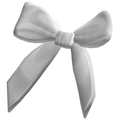 Cute Hair Ribbon In White Left