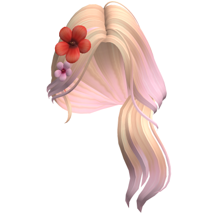 Mermaid Summer Tropical Flower Two-Toned Hair
