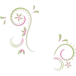 2000s Pink green ombre Tropical Floral Aura
