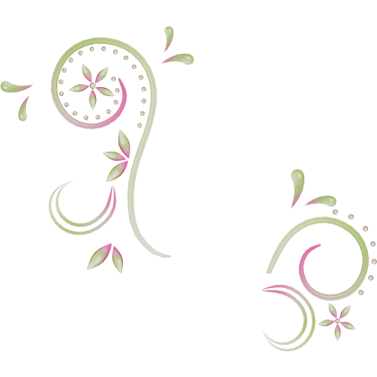 2000s Pink green ombre Tropical Floral Aura