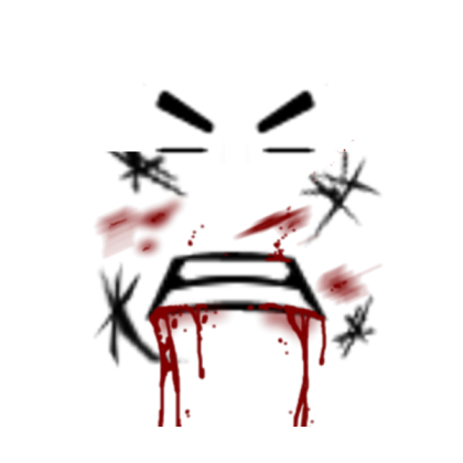 "Angry and Bloody" Face Roblox decal