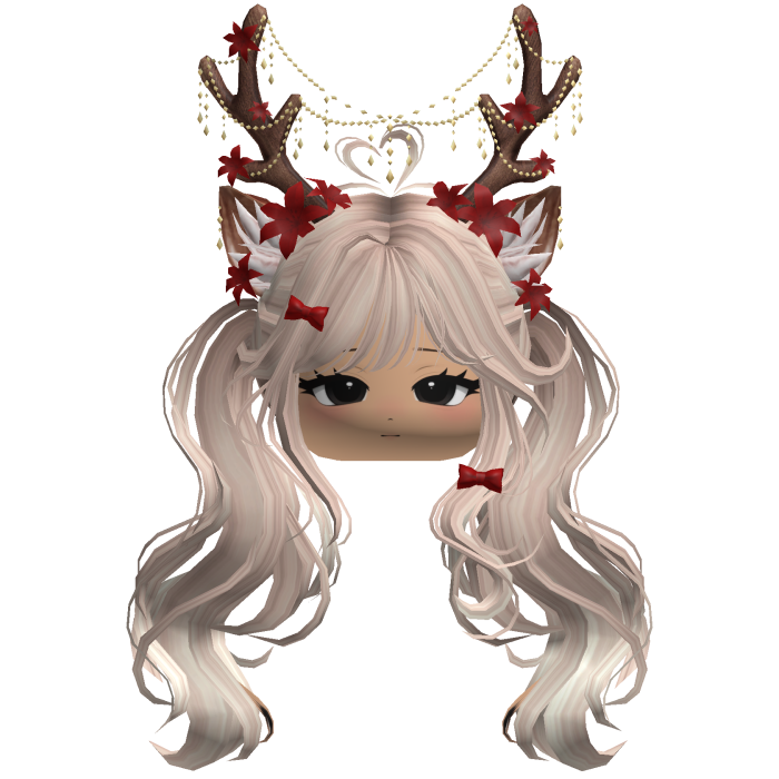 Ethereal Christmas Fairy Fawn Pigtails w/ Antlers