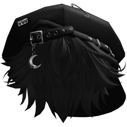 Cute emo y2k hair fluffy black