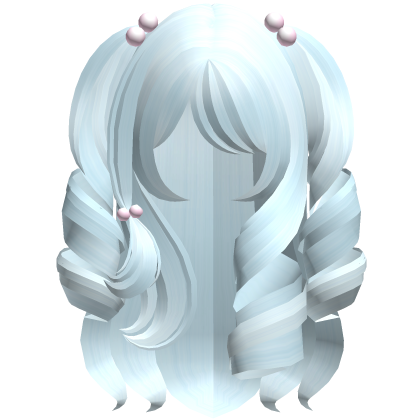Cute Long Princess Curls In Pastel Blue Roblox item