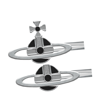 Y2k Planet Hair Clip in Black Roblox item