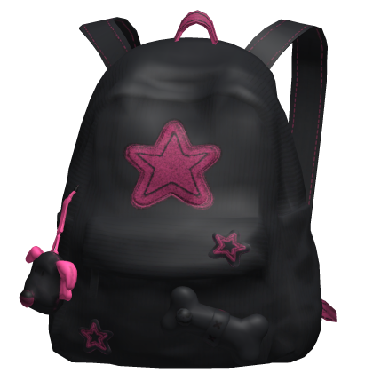 Hot Pink Star Y2K Streetwear Backpack