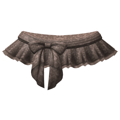 mori kei bow tied lace mini skirt - 3.0 brown - Roblox