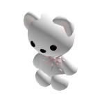 Holdable bear w/ pink bow