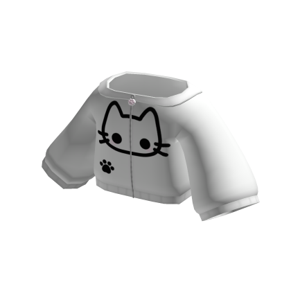 ♡ : cute gray kitty zip up hoodie