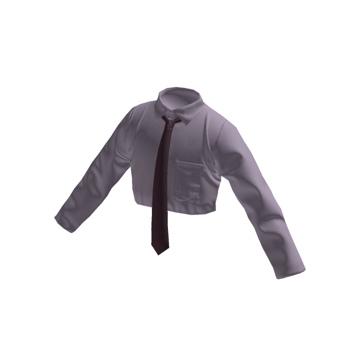 Light Purple Cropped Button-Up w/ Tie