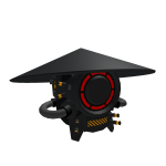 Cyberpunk villain helmet