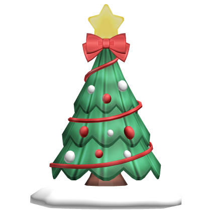 cute winter christmas tree in red