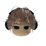 Brown Messy Boy Hair w/ Face 