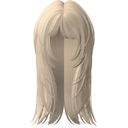 layered anime moe emo messy long hair (blonde) Roblox item