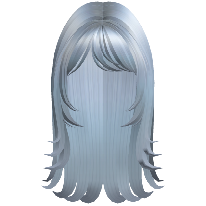 Cute Side Swept Layered Hair (Sky Blue)